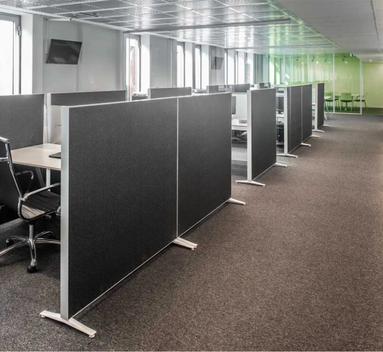 Offices separated with acoustic partition walls